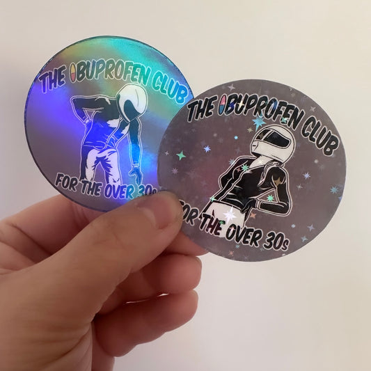 The Ibuprofen Club - Holographic Waterproof Stickers